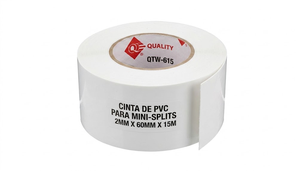 CINTA DE PVC PARA MINI-SPLITS 2MMX60MMX15M – QTW-615 – QUALITY